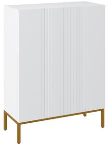 HOMCOM Dulap Îngust pentru Pantofi, Dulap Subțire pentru Depozitarea Pantofilor cu Rafturi Reglabile, 95x72x31.5 cm, Alb | Aosom Romania