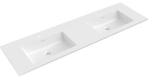 Mexen Otis, lavoar dublu de blat 161×46,5 cm, alb lucios, 25181600D