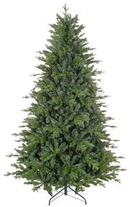 HOMCOM Brad de Crăciun Artificial cu 1821 Crengi, Brad de Crăciun Pliabil cu Bază Metalică, Ø117x180 cm, Verde | Aosom Romania