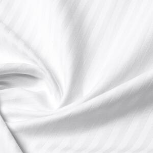 Goldea cearceafuri de pat din damasc cu dungi 4mm - alb 90 x 200 cm