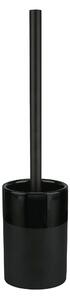 Kleine Wolke Deep perie de toaletă stativ negru-ceramică 8681926856