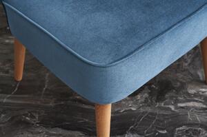 Fotoliu Layla, albastru, lemn/material textil, 65x65x80 cm