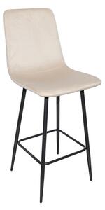 Scaun de bar cu functie de rotire, tesatura, neagra, 43x55x114 cm