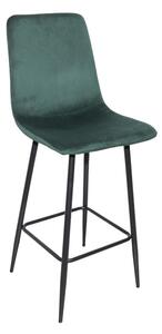 Scaun de bar cu functie de rotire, tesatura, neagra, 43x55x114 cm