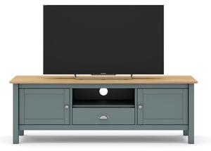 Comodă TV din lemn de pin verde cenușiu/natural 158x53 cm Misti – Marckeric
