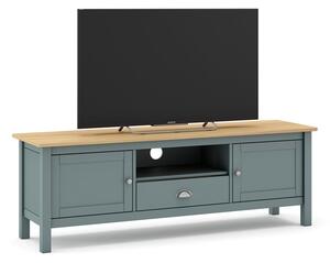 Comodă TV din lemn de pin verde cenușiu/natural 158x53 cm Misti – Marckeric