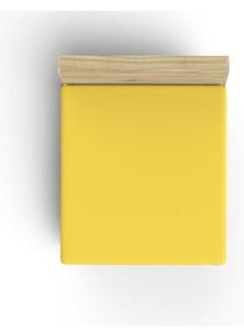Cearceaf galben din bumbac cu elastic 140x200 cm – Mijolnir