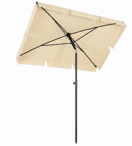 Outsunny Umbrelă pentru Grădină cu Înclinare Reglabilă și Stâlp din Aluminiu, 198x130x245 cm, Bej | Aosom Romania