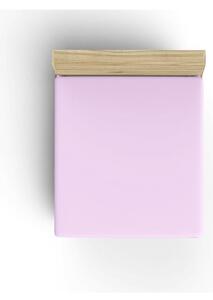 Cearceaf roz din bumbac cu elastic 140x200 cm – Mijolnir