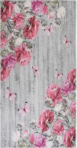 Covor roz/gri lavabil 80x150 cm Blooming Roses – Vitaus