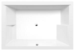 Polysan Polysan, cadă dublă asimetrică 180x120x54cm, alb, 13611