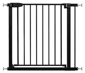 Poarta de siguranta copii Kidizi Rexa negru, reglabila 83-89 cm, montaj prin presiune, inchidere automata, certificata EN1930