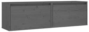 Dulapuri de perete, 2 buc., gri, 60x30x35 cm, lemn masiv de pin
