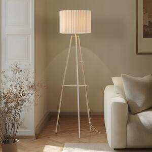 Lindby Lampadar tri-picior Libbie, 155 cm, in, culoare crem, Bej, Camera de zi / sufragerie, Țesătură / Textil, Scandinavă