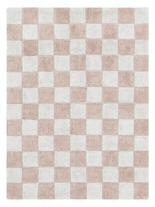 Covor roz deschis/crem lavabil/țesut manual din bumbac 120x160 cm Kitchen Tiles Rose – Lorena Canals