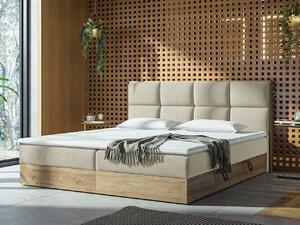 Z0ND0 Pat matrimonial Boxspring 160 cm Bolondra (stejar craft auriu + soro 21). 1051075