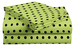 Cearsaf de pat din bumbac Culoare verde, COLAM 200x220 cm