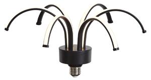 Lampă decorativă LED E27 neagră 6W 450 lm 3000K
