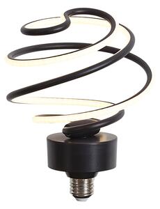 Bec decorativ LED E27 negru spiralat 6W 370 lm 3000K