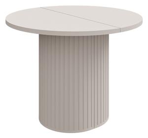 Masă de dining extensibilă Ovalio, bej nisipiu (100-188 cm)
