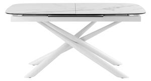 Masă dining extensibilă sømcasa Ness, 160 x 95 cm, alb-gri