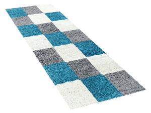 Covor tip traversă gri/turcoaz 80x250 cm Life – Ayyildiz Carpets