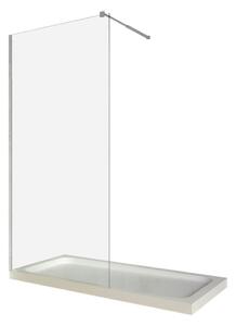 Perete dus / Paravan walk in, sticla transparenta, 6 mm, profil crom, tija extensibila 1000 x 2000 mm