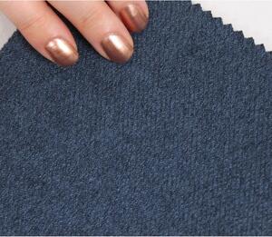 Taburet Copper 62, albastru, material textil/bumbac, 40x40x42 cm