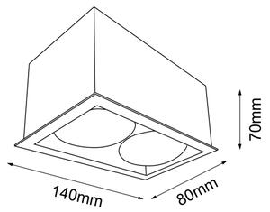 Brosline 1081 - Lampă spot CAGE 2xGU10/10W/230V, albă