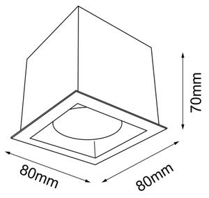 Brosline 1079 - Corp de iluminat tip spot CAGE 1xGU10/10W/230V alb