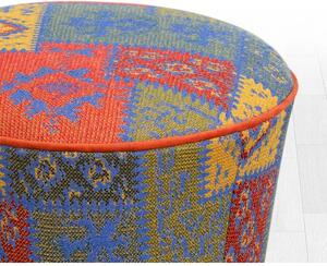 Taburet Rug v3, multicolor, material textil, 42x42 cm
