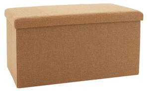 Taburet cu depozitare Greatness, Gri - Bej, 76x38x38 cm