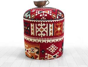 Taburet Bozok v2, multicolor, bumbac/material textil, 40x46 cm