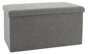 Taburet cu depozitare Greatness, Gri - Bej, 76x38x38 cm
