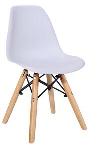 Scaun Julita pentru copii albastru si lemn de fag, Natural, 35x31x58 cm