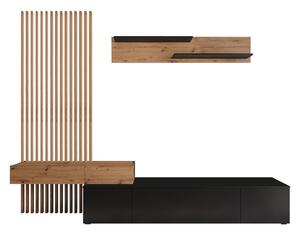 Comoda TV Litende Lux cu Riflaj, Diverse culori, 250x42x200 cm, 42x250 cm