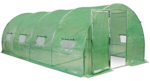 Solar pentru legume cu cadru metalic 3x6m verde Garden Point cu ușă