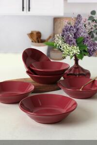 Set farfurii, Roșu, 18 cm