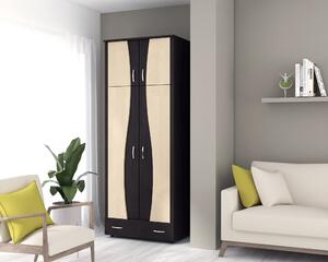 Sifonier 2 usi S, 90 cm - Wenge & Mesteacan