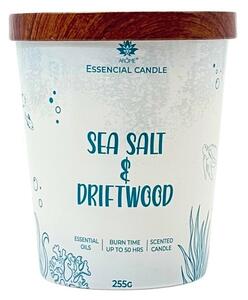 Lumânare Arome în sticlă cu capac metalic 255gSea salt & Driftwood