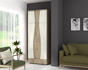 Sifonier 2 usi S, 90 cm - Stejar K02/Stejar K01