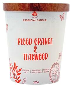 Lumânare Arome din sticlă cu capac metalic 255gBlood orange& Teakwood