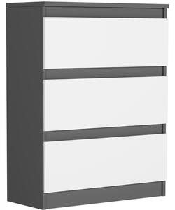 Comodă Relevo (antracit + alb). Promo -22%. 1151410