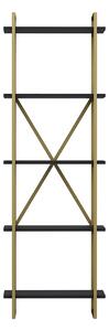 Etajera Elston 600, auriu/gri, PAL, 60x34x180 cm
