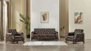 Set canapele si fotolii fixe Diplomat Chesterfield 3+1+1