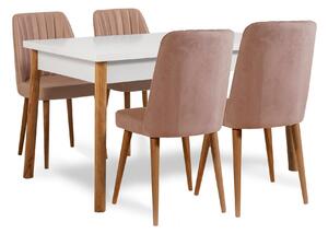 Set Masa Bucatarie și scaune (5 bucăți) Santiago 0900, Stejar, 120x75x75 cm