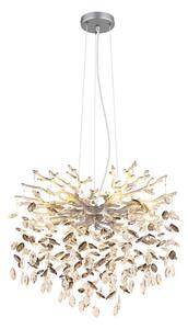 Globo 64138H1S - Candelabru suspendat pe cablu QUEENA, 8xE14/40W/230V, argintiu