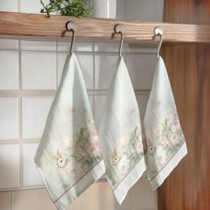 Prosop de bucatarie 45x65 cm bumbac 100%, Romeo cu bujori roz