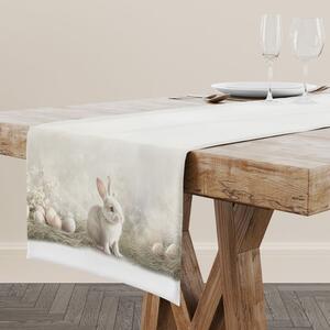 Napron Paste 40x150cm bumbac 100% cu iepurasi si oua, Cleos