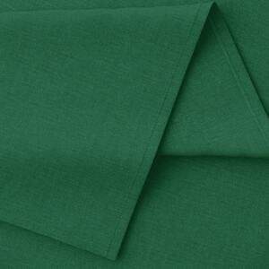 Goldea față de masă decorativă loneta - uni verde închis - ovală 140 x 240 cm